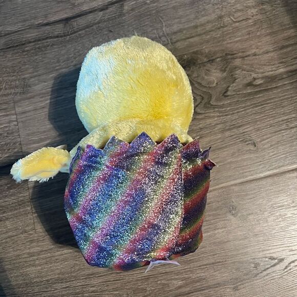 TY Beanie Boos - MEGG the Chick in Rainbow Egg Shell (Glitter Eyes)9 inches - Picture 5 of 8